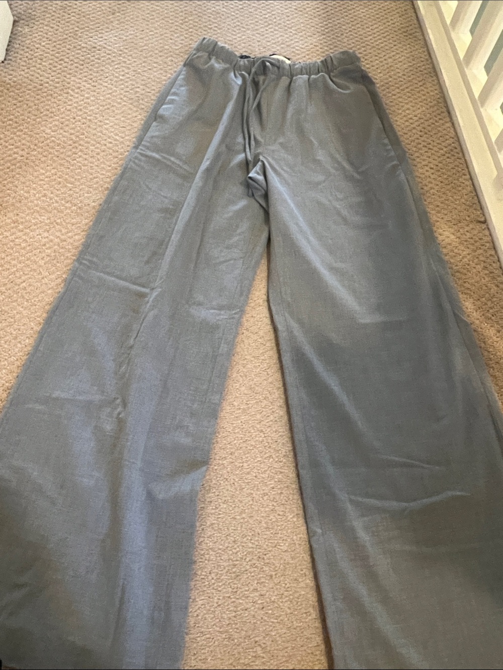 Aritzia women’s Gray Wide-Leg Drawstring pants. Small
